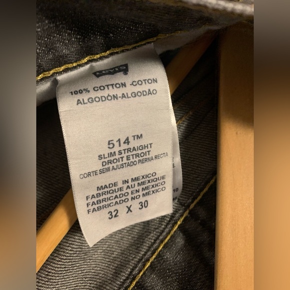 Levis 514 Slim Straight Faded Black Denim - Picture 2 of 7